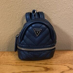 Black GUESS Mini Backpack Keychain Y2K
